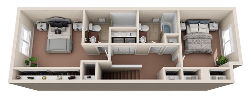 2 bedroom floor plan 2